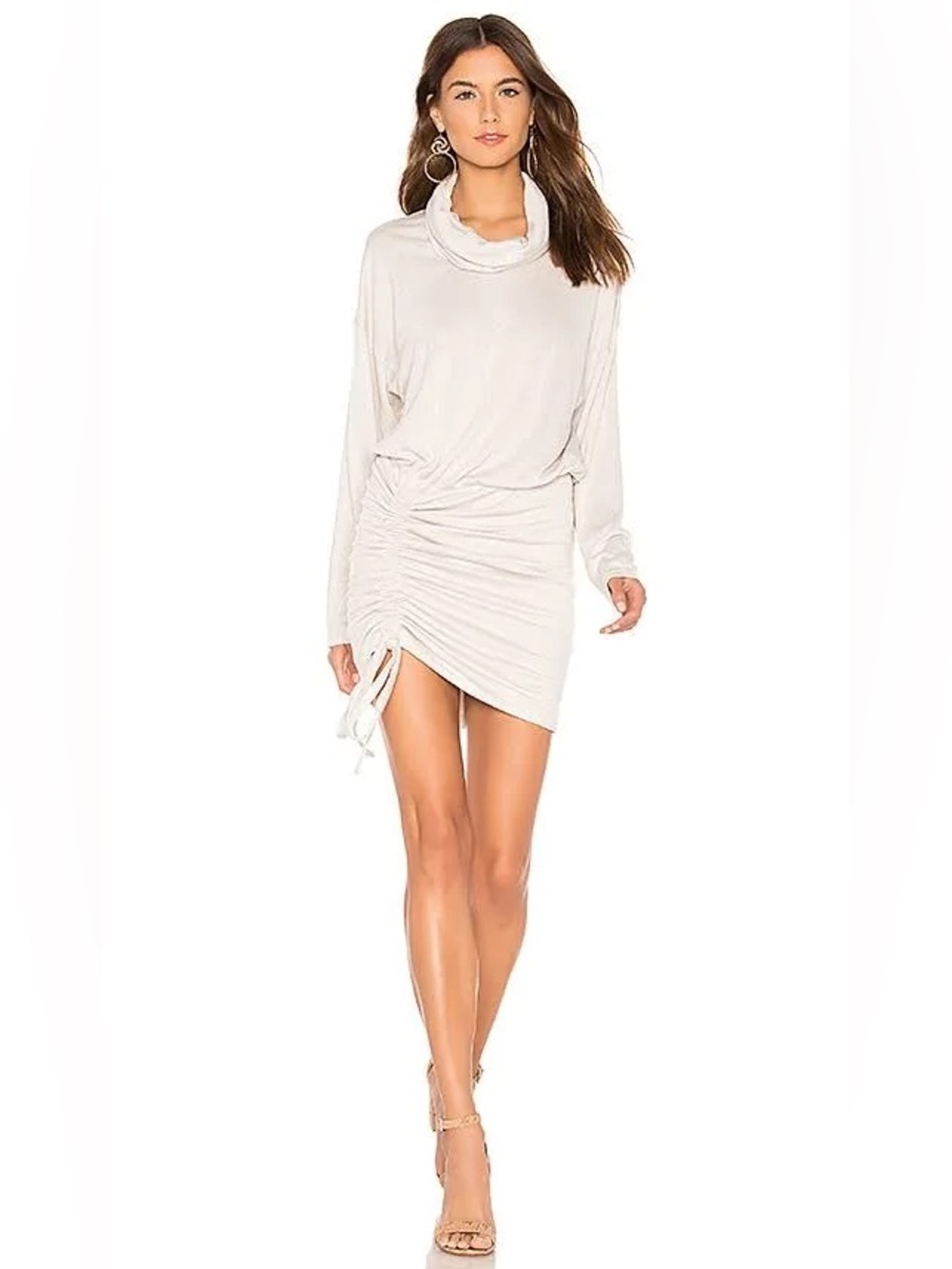 Free People Women’s Sundown Cowl Mini Dress in Cream Size Small